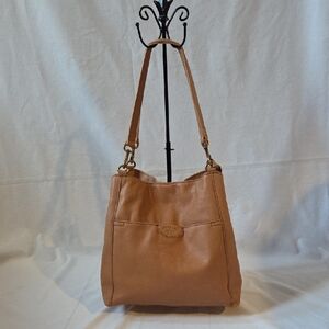 American Leather Co. Austin Triple Entry Bucket Shoulder Bag